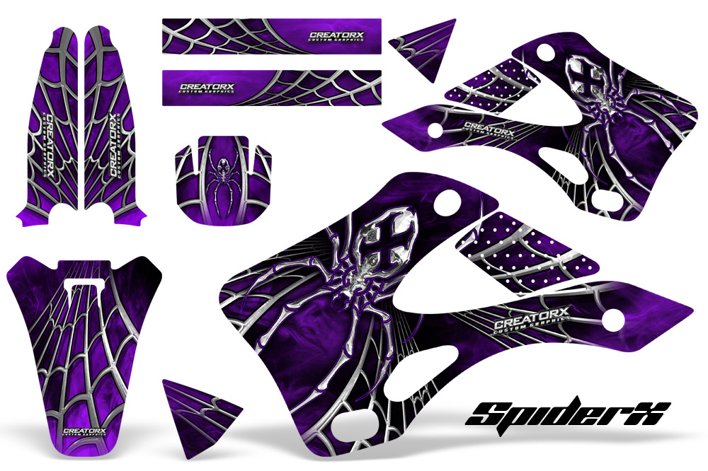 Kawasaki KX 250 99-02 Graphics Kit SpiderX Purple